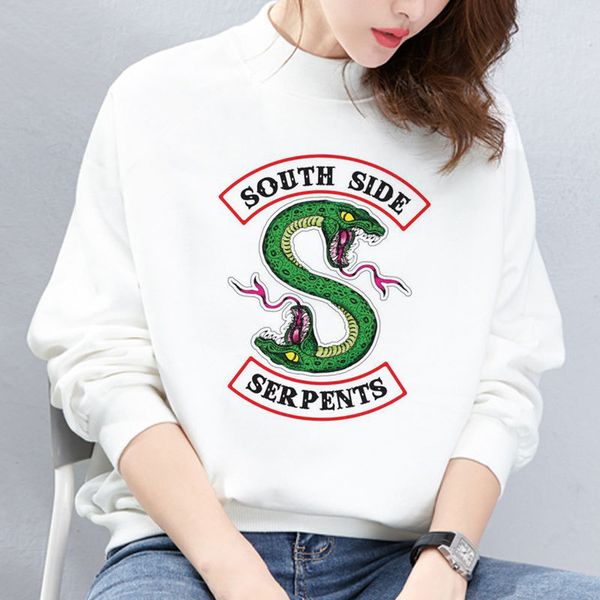 

горячие продавать новый стиль европы и америку моды голова змеи printed высокого воротник с длинным рукавом 2019 hoodie женской осенью и win, Black
