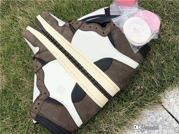 

authentic travis scott x air 1 high og ts sp men low basketball shoes sail dark mocha university olive outdoor sneakers with box us7-13