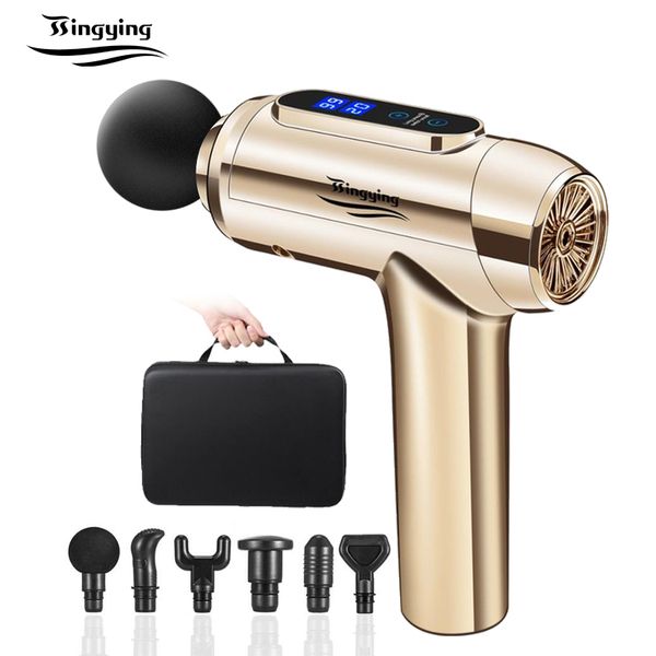 

electric muscle massage gun 20 speed sport vibrating percussion massager body relaxation pain relief shaping relax fascia gun
