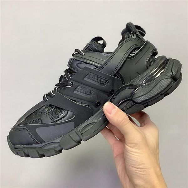 

three generations of paris daddy platform shoes 3.0 men and women couples led lights glow popular womenss shoes casual menss shoes 06, Black