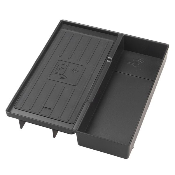 

new car qi wireless car charger storage box fit for a6 a7 2018-2019 black