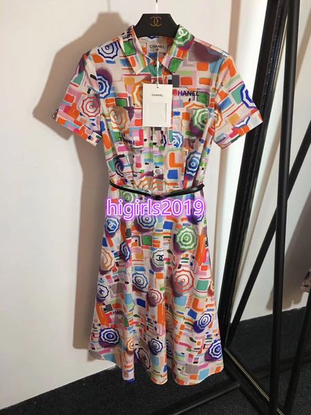 

Women girl hirt dre e with pider web printed lapel neck hort leeve vintage a line midi kirt high end cu tom ummer 2019 runway dre