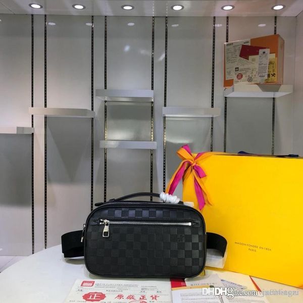 

lovuitto designers damier graphite ambler n41289 fanny pack bum bag size:29*19*5cm