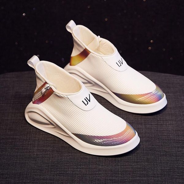 

sneakers women shoes mixed color breathable casual heel 4cm platform white shoes lady zapatillas mujer trainers mc-114 -44