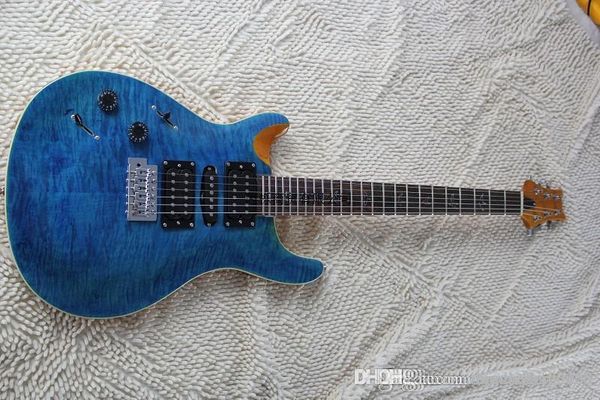 

high end flame quilted maple left hand electric guitar