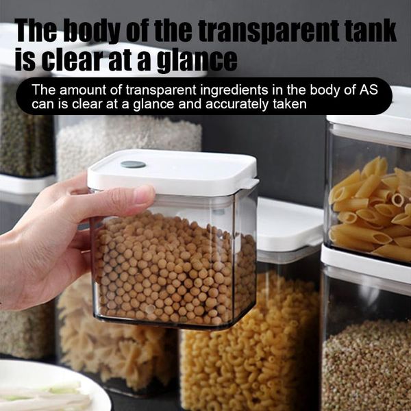 

kitchen storage box with lid rice pasta oatmeal coffee beans fridge storage bottle moistureproof plastic cereal container
