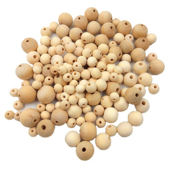 

100pcs 18mm round beads jewelry handmade natural wood silicon beads baby teethers silicon beads silicone necklace wooden rings craft