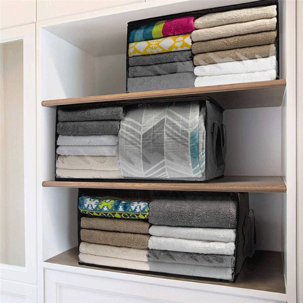 

non-woven foldable bed under closet storage box save space organizer clothes toy divider organiser quilt duvet blanket bag