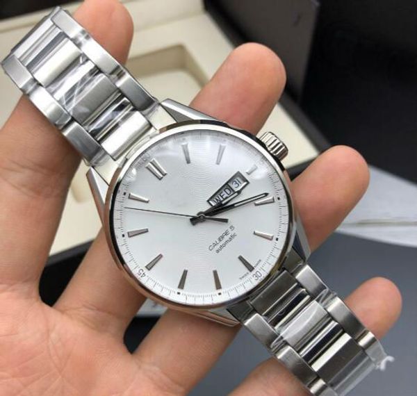 

luxury men's watch carrera series calibre 5 sapphire mirror original swiss automatic movement size 41mm, Slivery;brown