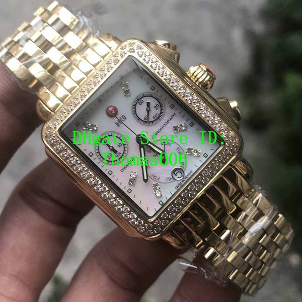 

Luxury watch michele ignature deco diamond mop hell dial diamond mark quartz movement watch women 039 mww06p000099 lady watche 33mm