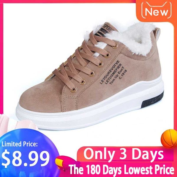 

cotton shoes female new women's boots winter plus velvet cotton shoes thick soled warm snow women's boots, Black