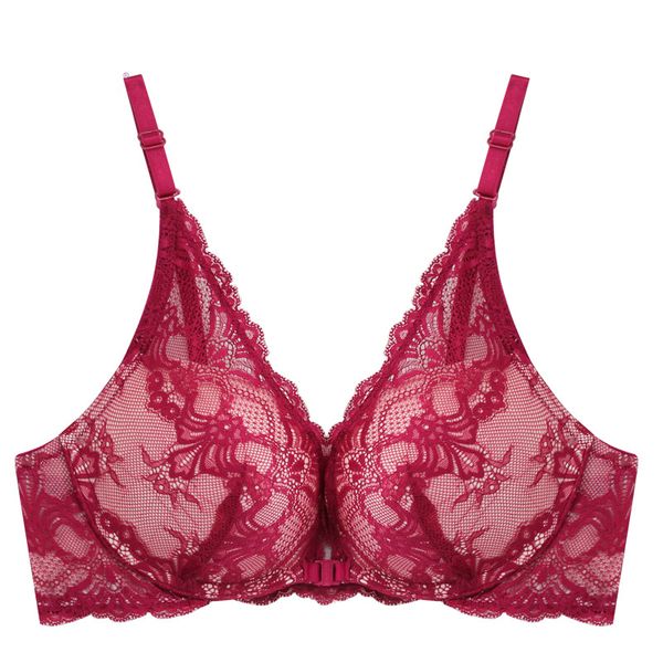 

e lovegirl red bras for women 5/8 cup seamless bra lycra breathable underwear wireless with pads push up bra plus size 85b, Red;black