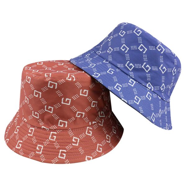 

women's fashion korean-style fisherman hat cotton bucket hats men's summer new cool graffiti double-sided couple's beach caps, Blue;gray