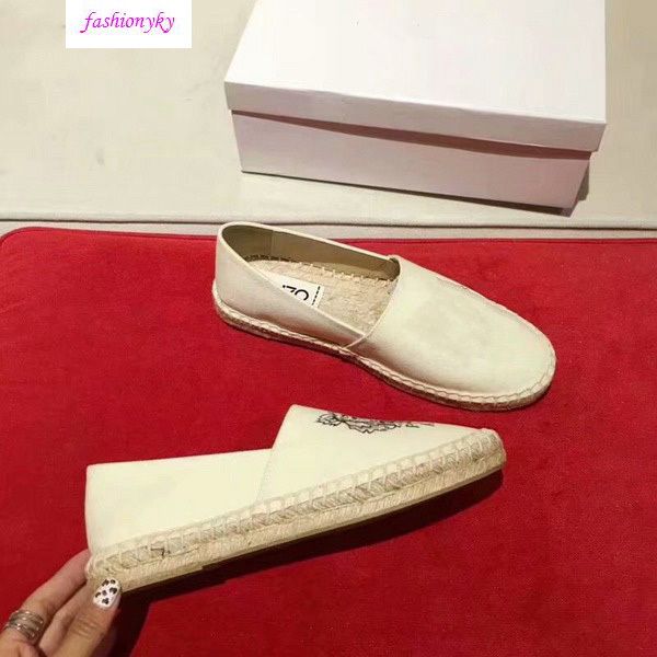 

couple shoes with tiger head single shoes and embroidered straw shoes, Black