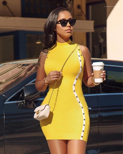 

pencil dresses button sleeveless designer dresses skinny solid color ladies bodycon dresses club, Black;gray
