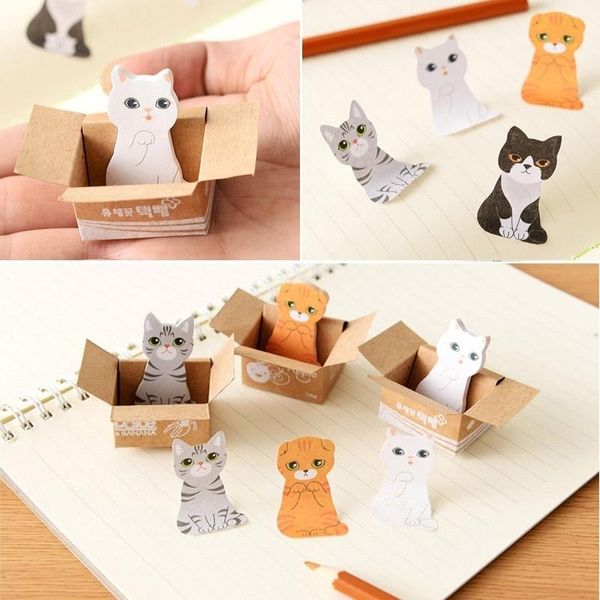 

diy cute carton cat small stickers refrigerator stickers desk cabinets warm reminder message school office stationery
