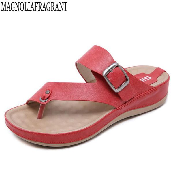 

summer slippers women casual massage durable flip flops beach sandals female wedge shoes lady room platform slippers c663, Black