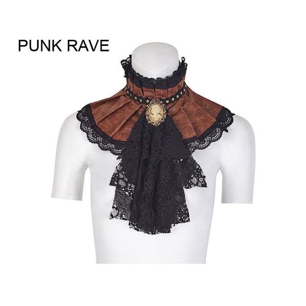 

wholesale womens steampunk jabot collar cravat tie black lace gothic aristocrat s225, Blue;purple