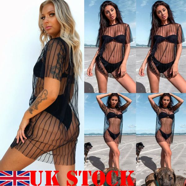 

women's beachwear swimwear bikini beach wear cover up stripe ladies summer dress