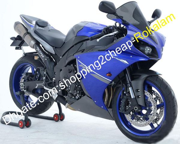 Moda YZF 1000 R1 12 13 14 14 14 Tam Set Çorgan Yamaha YZF-R1 2012-2014 Mavi Siyah Yarış Moto Bisiklet Fairing Kiti (Enjeksiyon Kalıplama)