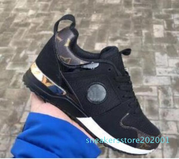 

1designer shoes brand men women low cut casual run away shoes france brand men women sneakers loafers 36-44 s01, Black