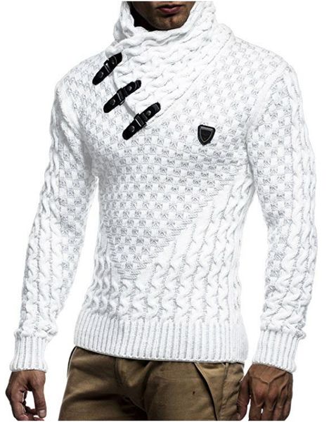 

zogaa 2019 autumn/winter man fashion pullover sweater turtleneck knitted brand casual sweaters slim fit pullover male knitwear, White;black