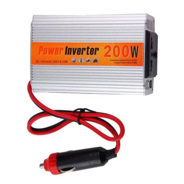 

automobiles inverter 12v 220v with usb car power converter 12v dc to ac 220v adapter car adaptor 200w styling
