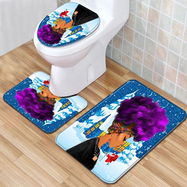 

44african women's bathroom floor mat three piece toilet carpet toilet mat set doormat bathroom antiskid mat available
