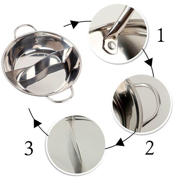 

28cm pot twin divided stainless steel 28cm cookware pot ruled compatible soup stock pots home kitchen other bakeware