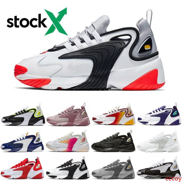 

stock x m2k tekno zoom 2k men women anti-slip running shoes creamy white race red royal blue designer sports sneakers mens trainer 36-45