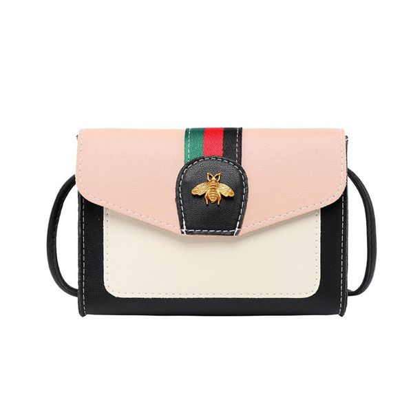 

малый bee square сумка женская сумка девушки мода ретро одного плеча мешок messenger мобильный телефон пакет для wemen 2019