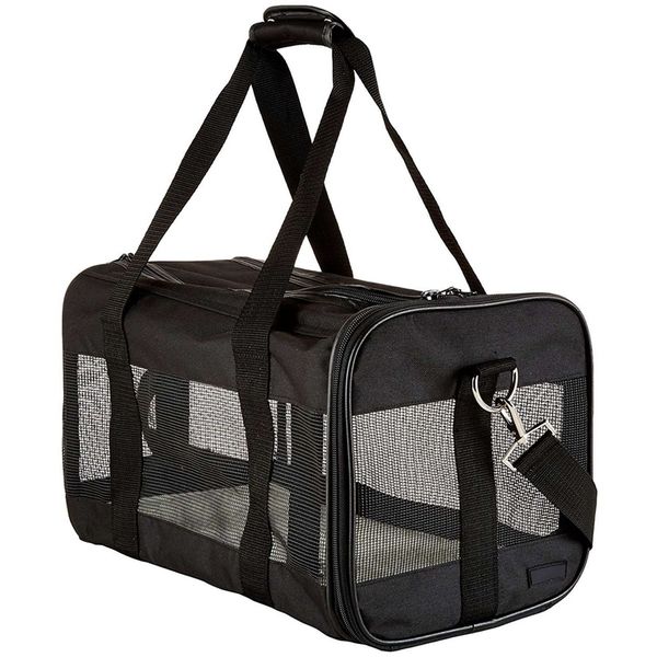 

new collapsible pet carrier for cat and puppy,loading, sturdy bottom, adjustable shoulder strap, cozy cushion