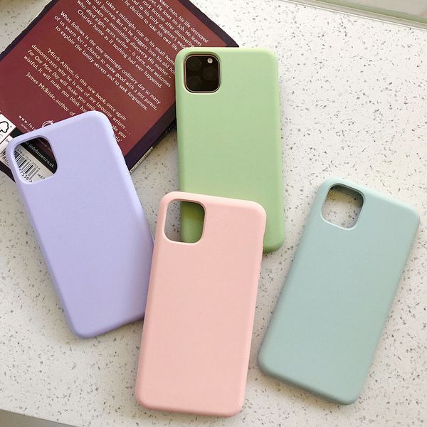 

utra thin candy colors tpu silicone phone case for iphone 11 pro xs max xr