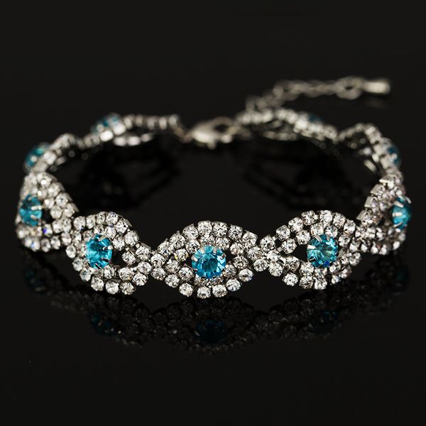 

warme farben new women bracelets crystal trendy round bracelet silver chain link bracelet jewelry ing, Golden;silver
