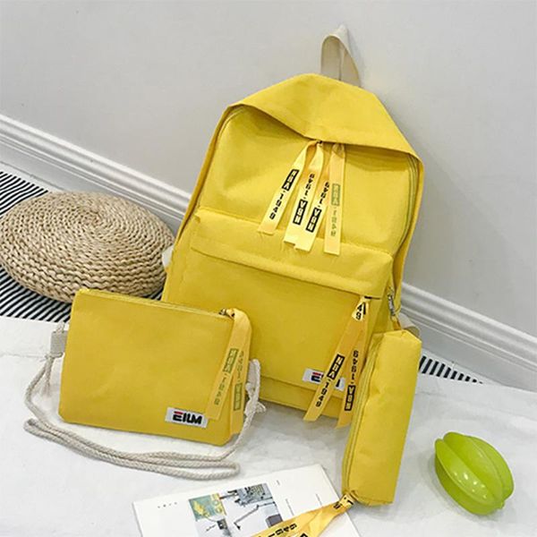 

2019 горячая новая мода мультфильм алфавит студент рюкзак повседневный большой емкости для путешествий 3 piece set моды ноутбук путешествия