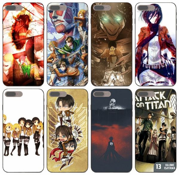 

tongtrade] popular anime attack on titan case for iphone 11 pro x xs max xr 8s 7 6 5 galaxy a40 a50 huawei p10 plus redmi note 5a 1pcs case