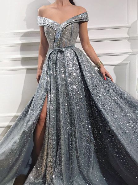 

fasnion ball gown long evening dress off the shoulder sequin lace formal evening gown dresses party, White;black