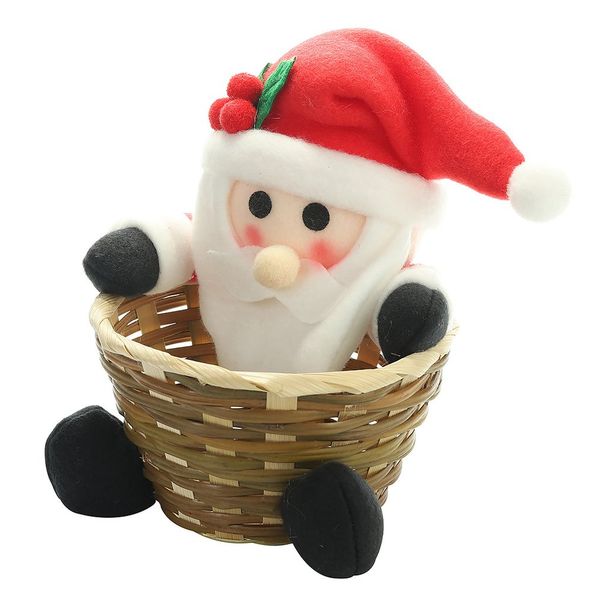 

christmas decorations christmas fruit basket children's gift candy box large candy box with doll snowman elk storage basket