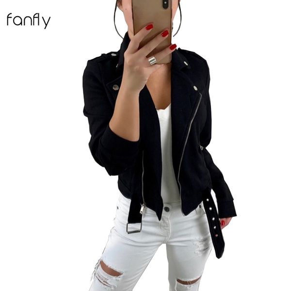 

black coat women zipper pocket long sleeve womens jackets and coats 2019 harajuku femme winter korean clothes sj3440f, Black;brown