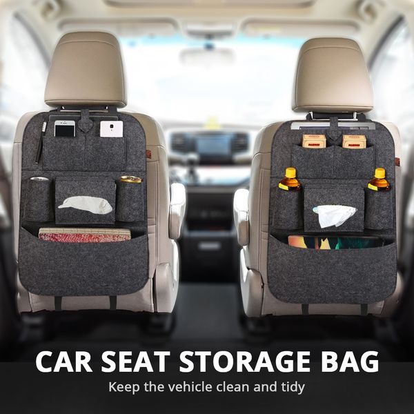 

car seat organizer auto back seat storage bag stowing tidying cars interior folding tray table for kids travel usb charger phone