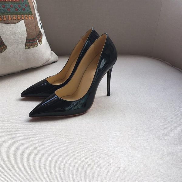 

designer red bottom high heels pumps shoes women genuine leather nude black red wedding shoes thin heels office lady lll