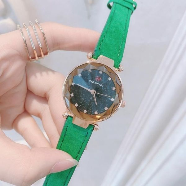 

new popular style 2020 fashion women genuine leather watch luxury wristwatch female clock green color fashion gift lady dress watch, Slivery;brown