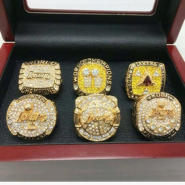 

wholesale kobe blackmamba championship rings basketball ring 6 pieces set combination souvenir fan gift