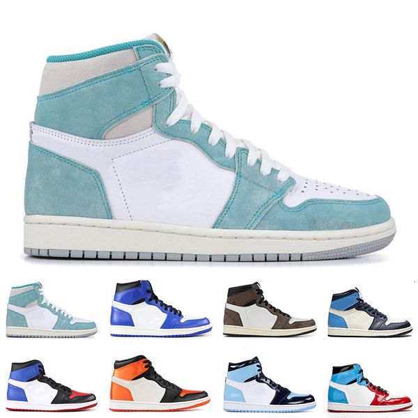 

2020 mens basketball shoes 1s gym red obsidian unc fearless pine green phantom turbo green backboard sport sneaker trainer us5.5-13