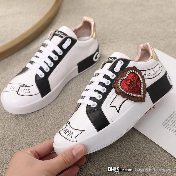 

2019 new dg chau ure love link embelled platform with tunning luxury fa hion ca ual de igner tock x men women hoe port neaker 36 45