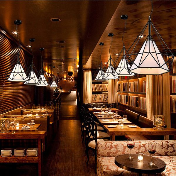 

modern iron painted industrial chandeliers e27 diamond chandelier led 220v lighting for living room kitchen bedroom bar l