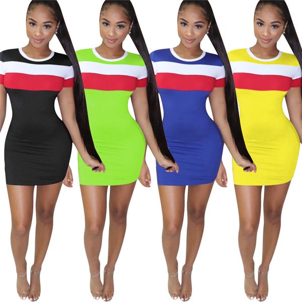 

женщины дизайнер bodycon платья лето сплошной цвет с коротким рукавом женская одежда sexy split joint повседневные платья, Black;gray