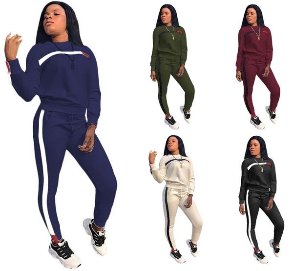 

wholesale women track suit polo jacket pants jogging jogger sets sports tracksuits sweat suits fashion sportswear ing, White