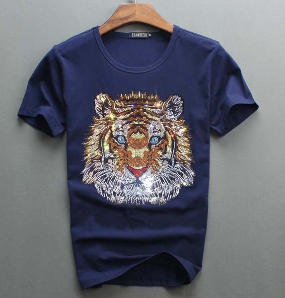 

2019 new arrrive tshirt luxury design of diamonds 100% cotton men tees designer man t-shirt, White;black