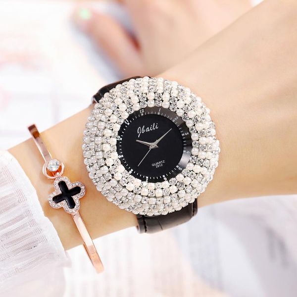 

women quartz watch jbaili brand fashion bling casual ladies watch female quartz gold crystal diamond for women clock, Slivery;brown